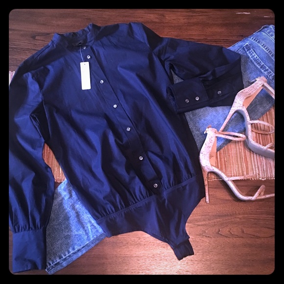 J. Crew Tops - J Crew Stretch Perfect Bodysuit - Navy